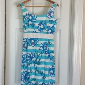 Turq/White Cotton w/lining